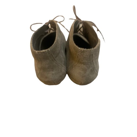 -ALDO Tan Suede Lace Up/Tie Up Almond Toe Block Heel Bootie-Size 7 - Picture 4 of 15